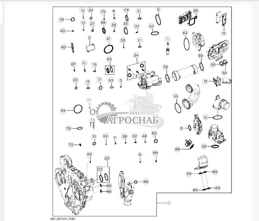 9901 Комплект для капитального ремонта двигателя (33) 